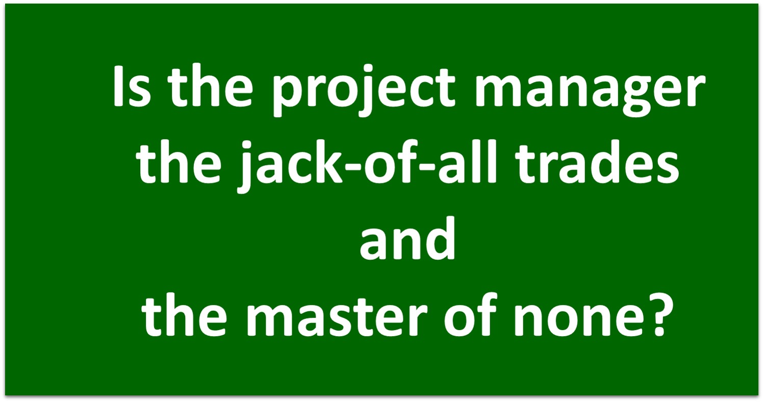 What is the ONE thing you need to manage projects? There is not one!